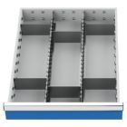 Bedrunka+Hirth Schubladeneinteilung R 18-24 Metalleinteilung für Front 150 mm BxT 450 x 600 mm