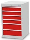 Bedrunka+Hirth Schubladenschrank aus Stahlblech mit 6 Schubladen 530 x 500 x 819 mm
