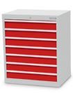 Bedrunka+Hirth Schubladenschrank mit 7 fach Schubladenführung 680 x 500 x 819 mm