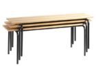 Bedrunka+Hirth Stapelbare Sitzbank mit 4 Füßen 1600 x 460 x 460 mm RAL 7021