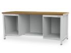 Bedrunka+Hirth Werkbank 2 Leergehäusen 1 Fachboden mit Rückwand 2000 x 750 x 859 mm
