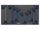 Bedrunka+Hirth Werkzeugeinsatz T-Griff Schraubendreher Satz 15 teilig BxTxH 565 x 300 x 25 mm