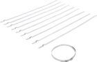 BGS Achsmanschetten-Schellen-Satz 10 teilig Edelstahl rostfrei 7 mm 50 - 120 mm
