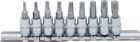 BGS Bit Einsatz Satz T-Profil T10 9 teilig Antrieb Innenvierkant 6,3 mm 1/4 Zoll