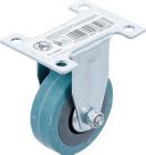 BGS Diy Bockrolle Gummi mit Anschraubsockel Durchmesser 50 mm