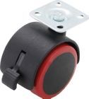 BGS Diy Lenk Doppelrolle mit Bremse rot/schwarz 50 mm