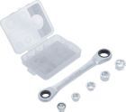BGS Diy Ratschen Ringschlüssel 8 - 19 mm 6 teilig mit Adaptersatz