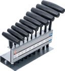 BGS Diy Schraubendreher Satz Innensechskant 3/32 Zoll - 3/8 Zoll 10 teilig mit T-Griff