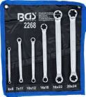 BGS Doppel Ringschlüssel Satz E6 x E8 - E20 x E24 6 teilig mit E-Profil-Ringköpfen