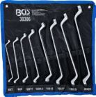 BGS Doppel Ringschlüssel Satz 6 x 7 - 20 x 22 mm 8 teilig tief gekröpft