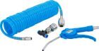 BGS Druckluft Ausblaspistole mit Spiralschlauch 5 meter und T-Verbinder