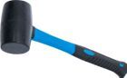 BGS Gummihammer Fiberglasstiel Durchmesser 50 mm 280 g schwarzer Kopf