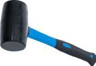 BGS Gummihammer Durchmesser 65 mm 720 g Fiberglasstiel schwarzer Kopf
