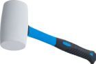 BGS Gummihammer Fiberglasstiel Durchmesser 64 mm 750 g weißer Kopf