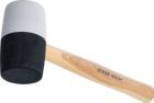 BGS Gummihammer Hickory-Stiel Durchmesser 63 mm 840 g schwarz-weißer Kopf