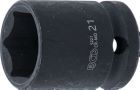 BGS Kraft Steckschlüssel 21 mm Einsatz Sechskant Antrieb Innenvierkant 12,5 mm