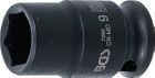BGS Kraft Steckschlüssel 9 mm Einsatz Sechskant Antrieb Innenvierkant 6,3 mm