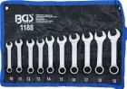 BGS Maul Ringschlüssel Satz 10-19 mm extra kurz 10 teilig