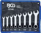BGS Maul Ringschlüssel Satz 3/8 Zoll - 7/8 Zoll 8 teilig extra kurz