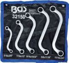 BGS S-Form Doppel Ringschlüssel Satz 3/8 Zoll - 3/4 Zoll 5 teilig