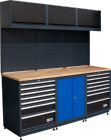 BGS Schrankwand System 3 Module Starter Paket mit Massivholz Arbeitsplatte