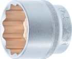 BGS Steckschlüssel Einsatz 41 mm Zwölfkant Antrieb Innenvierkant 12,5 mm 1/2 Zoll