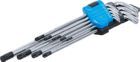 BGS Winkelschlüssel Satz T10-T50 9 teilig extra lang mit Bohrung
