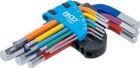 BGS Winkelschlüssel Satz 1,5 - 10 mm 9 teilig Multicolour kurz Innensechskant