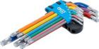 BGS Winkelschlüssel Satz Multicolour T10 - T50 9 teilig T-Profil