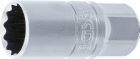 BGS Zündkerzen Einsatz mit Haltegummi Zwölfkant Antrieb Innenvierkant 12,5 mm 21 mm