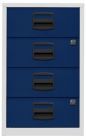 Bisley Home Beistellschrank 4 Universalschubladen 672 x 413 x 400 mm lichtgrau blau