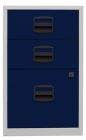 Bisley Home Beistellschrank PFA T 400 mm 3 Schubladen lichtgrau oxfordblau