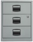 Bisley Home mobiler Beistellschrank 3 Universalschubladen H 528 silber