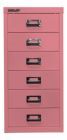Bisley Home Schubladenschrank 29er Serie H 590 mm 6 Schubladen pink