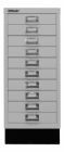 Bisley Home Schubladenschrank 29er Serie mit Sockel 10 Schubladen lichtgrau