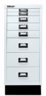 Bisley Home 8 fach Schubladenschrank 29er Serie mit Sockel 279 x 670 mm lichtgrau