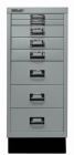 Bisley Home 8 fach Schubladenschrank 29er Serie mit Sockel H 670 mm silber