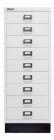 Bisley Home 9 fach Schubladenschrank 39er Serie mit Sockel H 940 mm verkehrsweiß