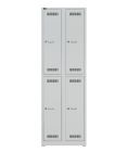 Bisley Light Light Garderobenschrank 2 Abteile 2 Fächer Farbe lichtgrau H 1850 x B 600 mm