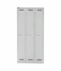 Bisley Light Light Garderobenschrank 3 Abteile Farbe lichtgrau H1850 x B900 x T500 mm