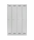 Bisley Light Light Garderobenschrank 4 Abteile Farbe lichtgrau H 1850 x B 1200 mm