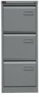 Bisley Light LIGHT Hängeregistraturschrank, einbahnig, DIN A4, 3 HR-Schubladen, Farbe silber