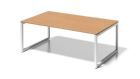 Bisley Cito Chefarbeitsplatz Konferenztisch 740 mm höhenfixes O-Gestell B2000 mm Buche