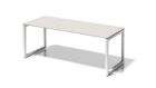 Bisley Cito Schreibtisch 740 mm höhenfixes O-Gestell H 19 x B 2000 x T 800 mm grauweiß