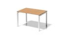Bisley Cito Schreibtisch 740 mm höhenfixes U-Gestell B1200 x T800 mm Dekor Buche