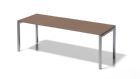 Bisley Cito Schreibtisch 740 mm höhenfixes U-Gestell B 2200 x T 800 mm Dekor nußbaum