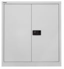 Bisley Flügeltürenschrank Universal 1 Fachboden 2 OH Breite 914 mm Farbe lichtgrau