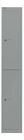 Bisley Garderobenschrank Office 1 Abteil 2 Fächer T 457 mm Farbe silber