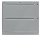 Bisley Hängeregistraturschrank doppelbahnig DIN A4 2 HR-Schubladen silber H711 x B800 m