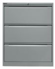 Bisley Hängeregistraturschrank DIN A4 3 HR-Schubladen Farbe silber H 1016 mm